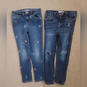 Bundle of two!Girls jeans size 6/star one's are Cat&Jack, and Celebrity Pink